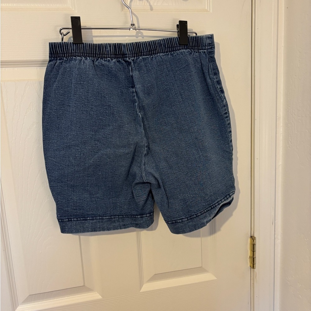 Faded Glory Jean Shorts Elastic Waistband Size Large